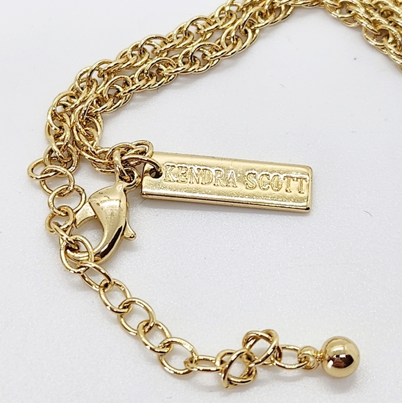 Kendra Scott Rayne Gold Long Pendant Necklace in Cats's Eye - Picture 8 of 9